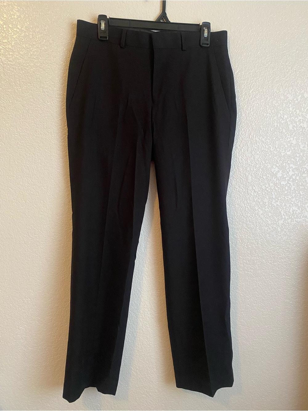 Billy London Men's Black Dress Pants Classic Tailored Fit